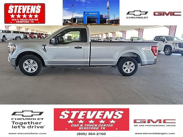 2023 Ford F-150 XL in Iconic Silver M — front three-quarter view