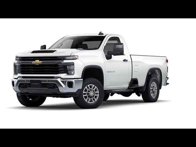 2025 Chevrolet Silverado 2500 HD WT in Summit White — front three-quarter view