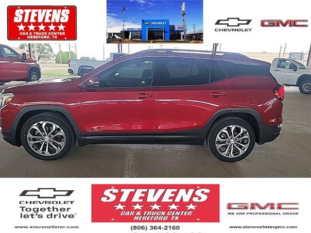 2019 GMC Terrain SLT in Red Quartz Tintcoat — front three-quarter view